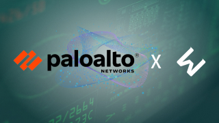 Palo Alto Networks 合作夥伴圖示，背景為資安防護盾牌，搭配 Ewill Logo。