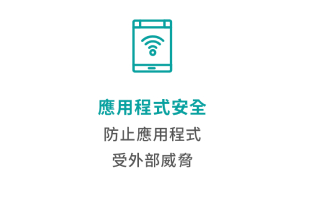 SecurityScorecard 評估面向圖示：應用程式安全 (防止應用程式受外部威脅)。